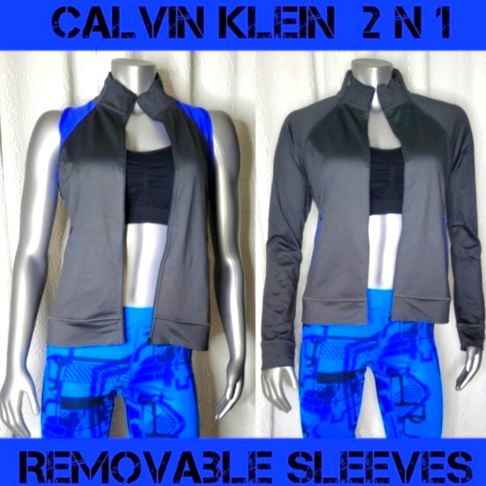 🎋Calvin Klein 2-n-1 Performance Convertible Vest~Jacket